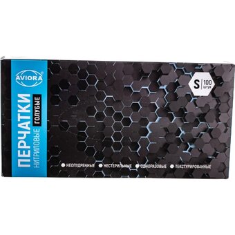  Перчатки нитриловые Aviora 402-657 4гр S 100шт 