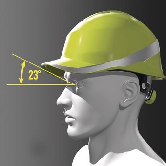  Каска защитная Delta Plus Diamond Vi Wind DIAM6WTRJAFL из АБС с вентиляцией лимонный 