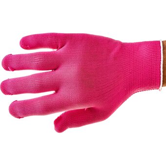  Перчатки Россия 67826 из синтетической нити, ПВХ точка, 13 класс, розовая фуксия, L 