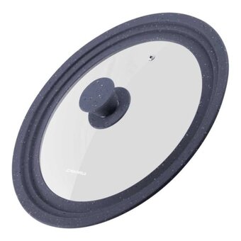  Крышка универсальная MAUNFELD Optimum MGL2468SMDG с силиконовым ободком и ручкой, 24/26/28 см 