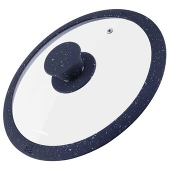  Крышка стеклянная MAUNFELD Trinity MGL20SMBK с силиконовым ободком и ручкой, 20см 