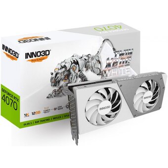  Видеокарта INNO3D RTX 4070 Twin X2 OC White (N40702-126XX-185252W)//RTX4070, HDMI, DP*3, 16G,D6X 