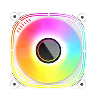  Вентилятор ALSEYE Luna-120-W-P White, 120x120x25mm, DC 12V, 650-1800RPM, 12VDC, 0.25A, 47.2CFM 