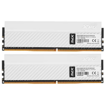  ОЗУ ADATA XPG Gammix D45 Gaming AX4U360016G18I-DCWHD45 DDR4 32Гб Module capacity 16Гб Количество 2 3600 МГц Радиатор Множитель частоты шины 18 1 