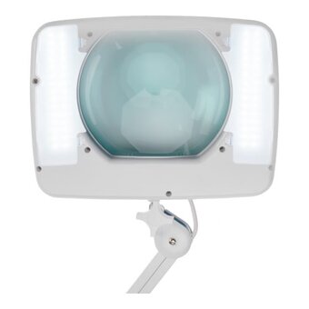  Лупа REXANT 31-0513 на струбцине квадратная настольная 5Х с подсветкой 60 LED диодов, белая 