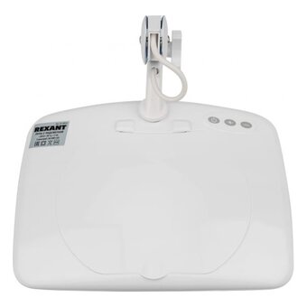  Лупа REXANT 31-0513 на струбцине квадратная настольная 5Х с подсветкой 60 LED диодов, белая 