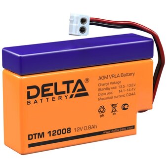  Батарея Delta DTM 12008 (12V 0.8Ah) 