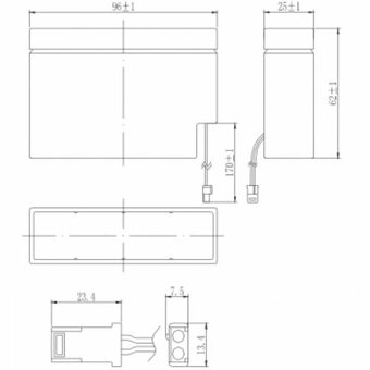  Батарея Delta DTM 12008 (12V 0.8Ah) 