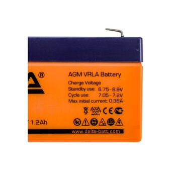  Батарея Delta DTM 6012 (1.2Ач, 6В) свинцово- кислотный аккумулятор 