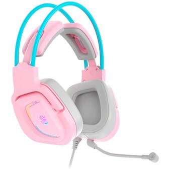  Наушники с микрофоном A4Tech Bloody G575 (G575 /Sky Pink/USB) розовый/голубой 