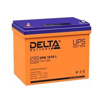  Батарея Delta DTM 1275 L (12V, 75Ah) 