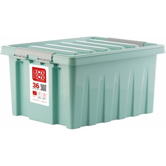  Контейнер Rox Box M-036-00.99 с крышкой, 36 л, мятный 
