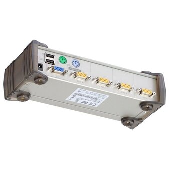  KVM-переключатель Aten CS84U-AT 4-портовый 1 user HDB15(SVGA Female)+KBD(PS/2)+Mouse(PS/2) KVM-порты SPHD18(Female) 