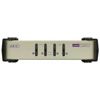  KVM-переключатель Aten CS84U-AT 4-портовый 1 user HDB15(SVGA Female)+KBD(PS/2)+Mouse(PS/2) KVM-порты SPHD18(Female) 
