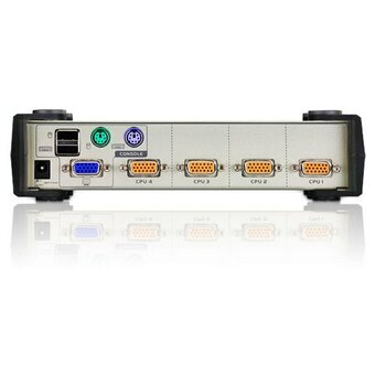  KVM-переключатель Aten CS84U-AT 4-портовый 1 user HDB15(SVGA Female)+KBD(PS/2)+Mouse(PS/2) KVM-порты SPHD18(Female) 