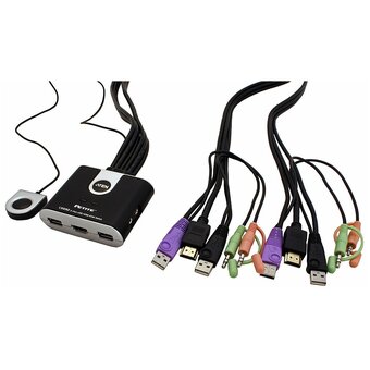  KVM-переключатель Aten CS692(-AT/B) переключатель Petite 2 Port USB2.0 HDMI KVM Switch 