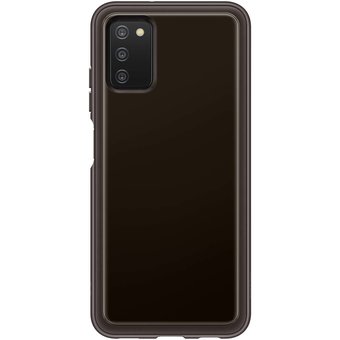 Чехол (клип-кейс) Samsung для Samsung Galaxy A03s Soft Clear Cover черный (EF-QA037TBEGRU) 