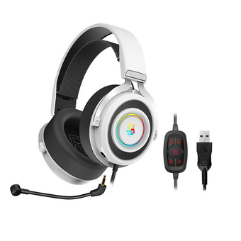 Наушники с микрофоном A4Tech Bloody G535 (G535 (Black+Silver) USB) черный/серебристый 