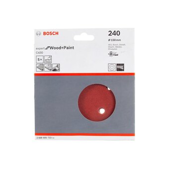  Шлифовальный круг Bosch C430 Expert 2.608.605.722 for Wood and Paint 150мм К240 5шт 