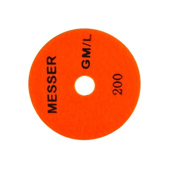  Алмазный гибкий шлифовальный круг черепашка MESSER 100D-2,4T, Mesh 200 (02-02-103) GM/WL, для шлифовки с подачей воды 