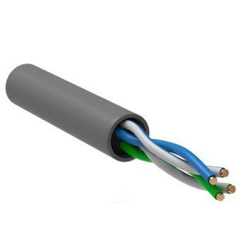  Кабель информ. ITK (LC1-C5E02-111-100) кат.5E U/UTP 2X2X24AWG PVC внутр. 100м серый 