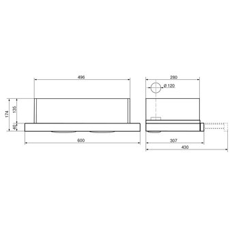  Вытяжка Elikor Интегра GLASS 60Н-400-В2Д нерж/стекло черное R 