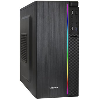  Корпус ExeGate Minitower EX287884RUS mEVO-9302-RGB-500W-12 