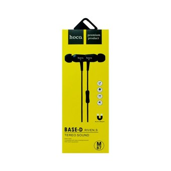  Наушники HOCO M87 String wired earphones with with microphone, gloomy black 
