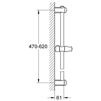  Душевая штанга Grohe Euphoria 27499000 600мм/хром 