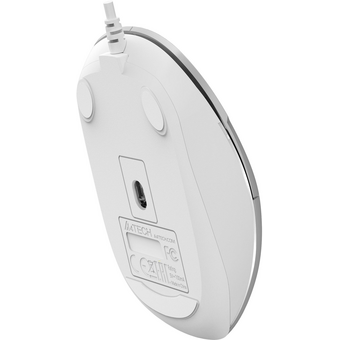  Мышь A4Tech Fstyler FM26 (FM26 USB (Icy White)) серебристый/белый оптическая 2000dpi 