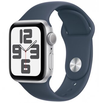  Смарт-часы Apple Watch A2722 SE2v2 MRE13QH/A 40mm Silver Alu/Storm Blue S/B-S/M 