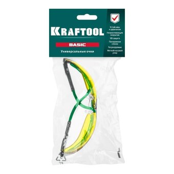  Очки защитные Kraftool Basic 110318 жёлтый 