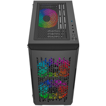 Корпус Powercase Mistral Micro D3B ARGB (CMMDB-A3), Tempered Glass, 2x 140mm ARGB PWM+1x 120mm ARGB PWM, чёрный, mATX 