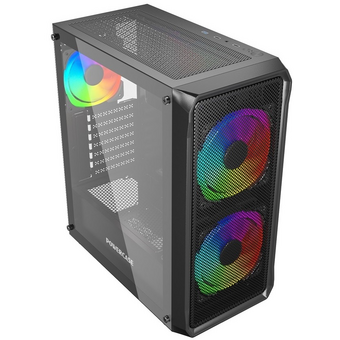  Корпус Powercase Mistral Edge SE (CMSEB-A3), Tempered Glass, 2x 140mm ARGB PWM+1х 120mm ARGB PWM, чёрный, ATX 