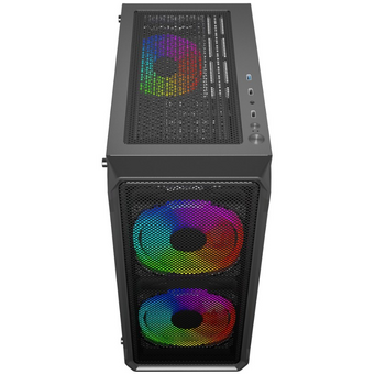  Корпус Powercase Mistral Edge SE (CMSEB-A3), Tempered Glass, 2x 140mm ARGB PWM+1х 120mm ARGB PWM, чёрный, ATX 