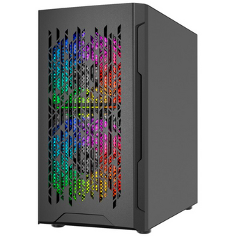  Корпус Powercase Mistral Micro D3B ARGB (CMMDB-A3), Tempered Glass, 2x 140mm ARGB PWM+1x 120mm ARGB PWM, чёрный, mATX 