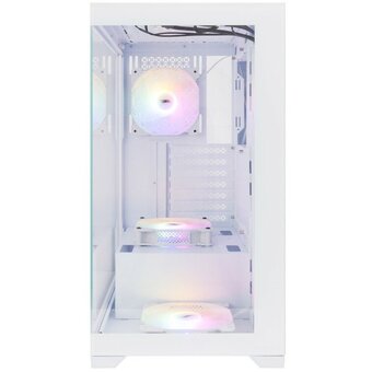  Корпус 1STPLAYER Miku Mi7 White (Mi7-WH-2F1R-W-1F1-W) / ATX / 3x120mm LED fans 