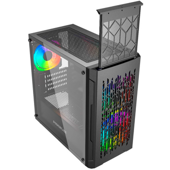  Корпус Powercase Mistral Micro D3B ARGB (CMMDB-A3), Tempered Glass, 2x 140mm ARGB PWM+1x 120mm ARGB PWM, чёрный, mATX 