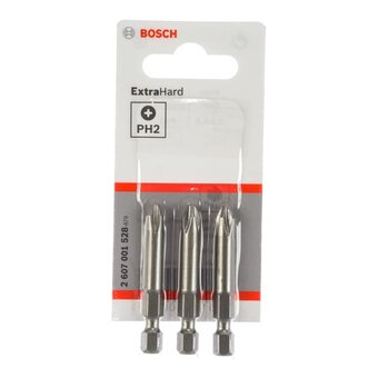  Биты Bosch Рh2 2607001528 6-ти гранный хвостик14", 49мм 