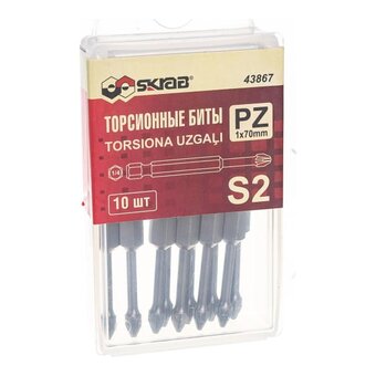  Биты торсионные SKRAB 43867 PZ 1 x 70 мм 