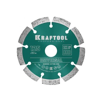  Диск алмазный сегментный по железобетону, высокопрочному бетону KRAFTOOL Universal 36680-125 125 мм 