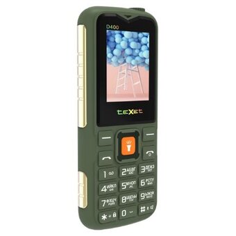  Мобильный телефон teXet TM-D400 зеленый 