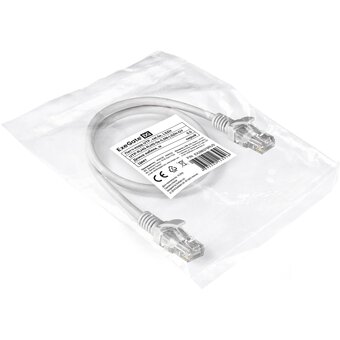  Патч-корд Exegate UTP-RJ45-RJ45-5e-0,5M-LSZH-GY (EX286379RUS) серый 