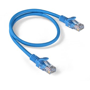  Патч-корд Exegate UTP-RJ45-RJ45-5e-0,5M-LSZH-BL (EX286380RUS) синий 