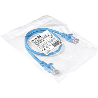  Патч-корд Exegate UTP-RJ45-RJ45-5e-0,5M-LSZH-BL (EX286380RUS) синий 