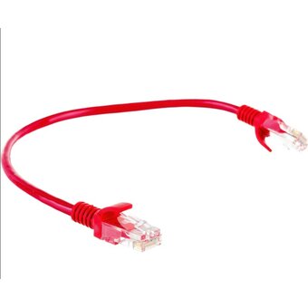  Патч-корд Exegate UTP-RJ45-RJ45-5e-0,3M-RD (EX258666RUS) красный 