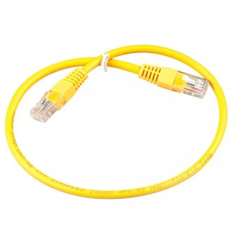  Патч-корд Exegate UTP-RJ45-RJ45-5e-0,5M-YL (EX172880RUS) желтый 