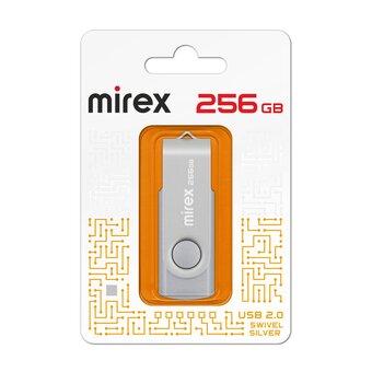  USB-флешка Mirex Swivel 13600-FMUSI256 256GB USB 2.0, Серебристый 