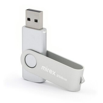 USB-флешка Mirex Swivel 13600-FM3SS256 256GB USB 3.0, Серебристый 