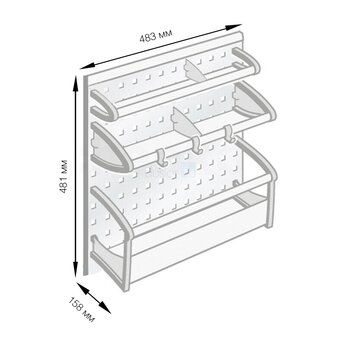  Механизмы для шкафов Hailo Vario выдвижная система в шкаф с распашной дверью от 200мм 